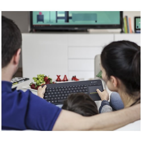 Беспроводная клавиатура Logitech K400 Plus Wireless Touch Keyboard USB Black (Черный) EAC Беспроводная клавиатура Logitech K400 Plus Wireless Touch Keyboard USB Black (Черный) EAC