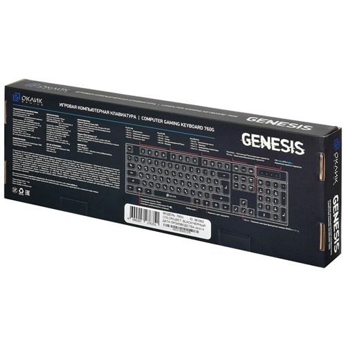 Клавиатура Oklick 760G Genesis USB Black (Черная) Клавиатура Oklick 760G Genesis USB Black (Черная)