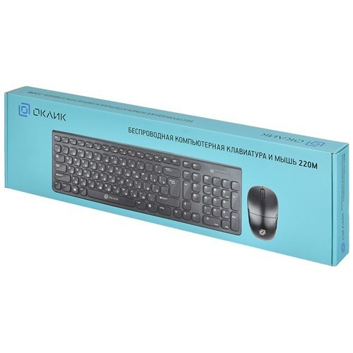 Комплект беспроводной Oklick 220M USB Black (Черный)