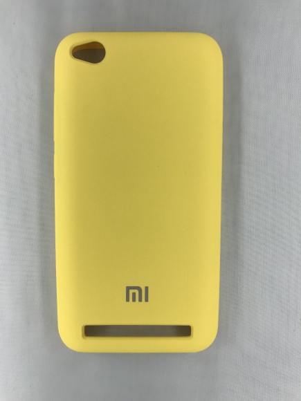 Чехол накладка с логотипом Mi для Xiaomi redmi 5A Желтая