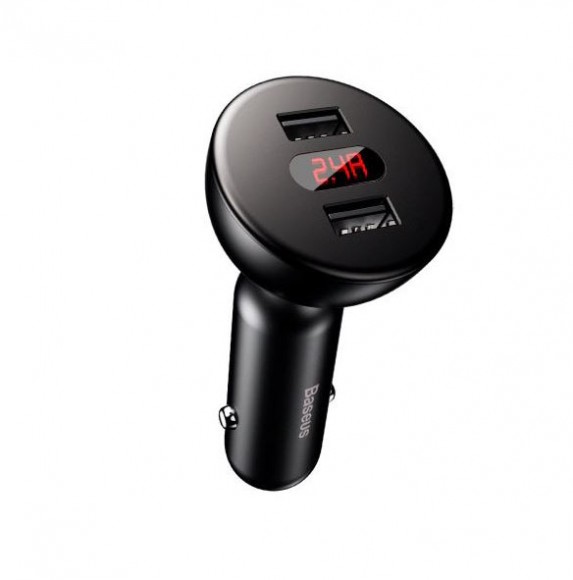 Автомобильное зарядное устройство Baseus Shake-head Digital Display Car Charger CCALL-YT01