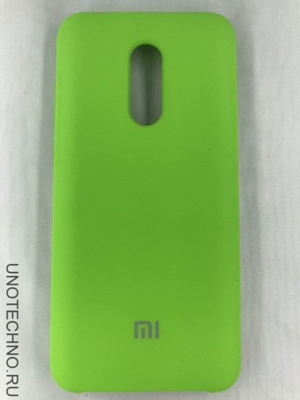 Чехол накладка с логотипом Mi для Xiaomi redmi 5 зеленая