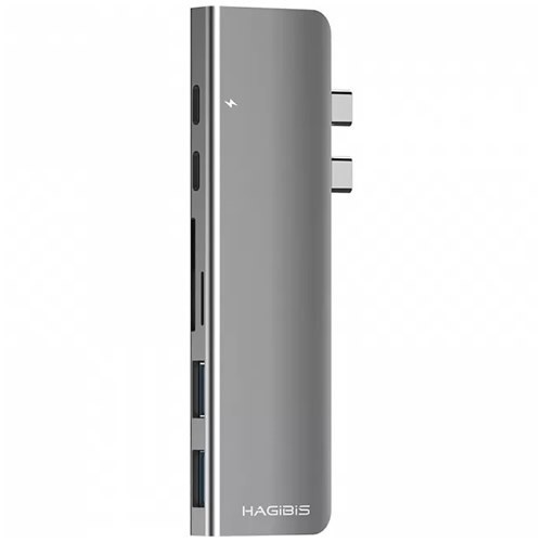 Многофункциональная док-станция типа-C Xiaomi HAGiBiS USB Type-C DC7 Gray (Серый)