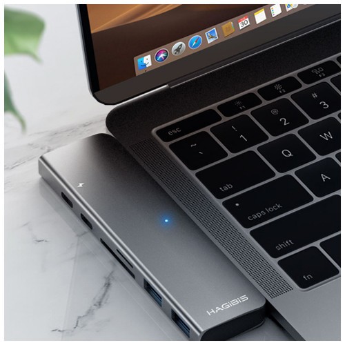 Многофункциональная док-станция типа-C Xiaomi HAGiBiS USB Type-C DC7 Gray (Серый)