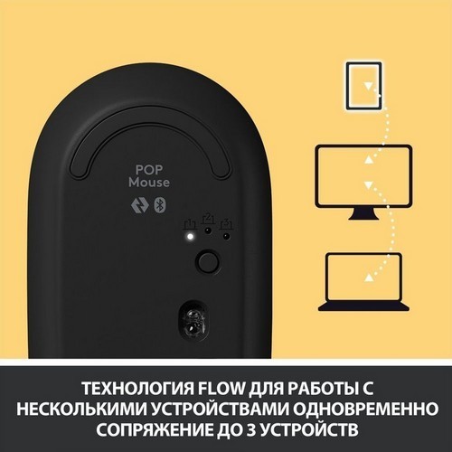 Беспроводная мышь Logitech POP Mouse Blast Yellow (Желтый) 910-006546 EAC