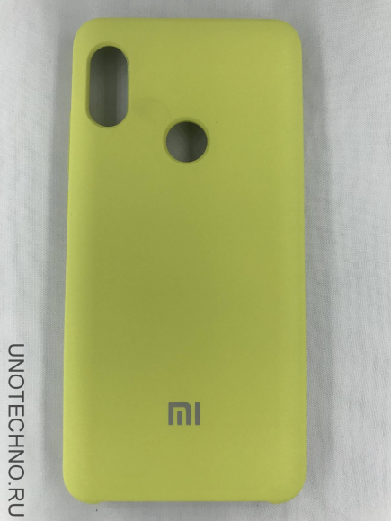 Чехол накладка с логотипом Mi для Xiaomi redmi Note 6 Pro Салатовая
