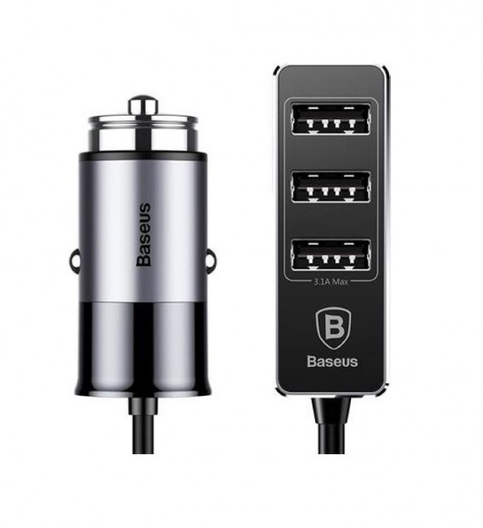 Автомобильное зарядное устройство Baseus Enjoy Together 4 USB Output Car Charger (Black) CCTON-01