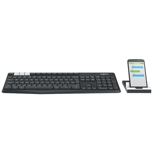 Беспроводная клавиатура Logitech K375S Multi-Device Wireless Keyboard and Stand Combo USB Graphite (Графитовая) EAC Беспроводная клавиатура Logitech K375S Multi-Device Wireless Keyboard and Stand Combo USB Graphite (Графитовая) EAC