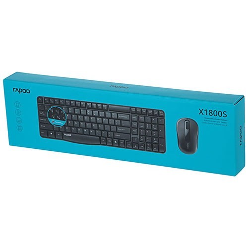 Комплект беспроводной Rapoo X1800S USB Black (Черный)