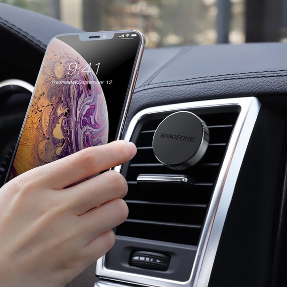 Автомобильный держатель Borofone BH8 Air Silver (Серебистый) Автомобильный держатель Borofone BH8 Air Silver (Серебистый)