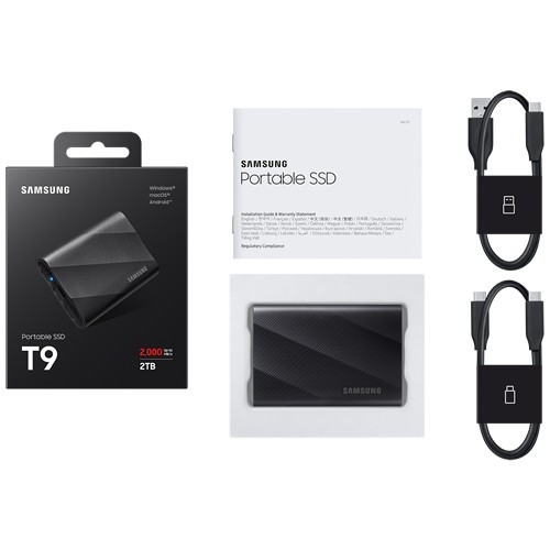 Внешний накопитель Samsung T9 SSD USB 3.2 2Tb Black (Черный) MU-PG2T0B/WW Внешний накопитель Samsung T9 SSD USB 3.2 2Tb Black (Черный) MU-PG2T0B/WW
