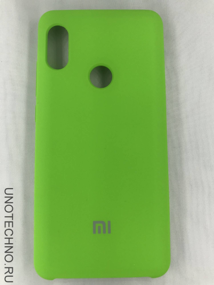 Чехол накладка с логотипом Mi для Xiaomi redmi Note 6 Pro Зеленая