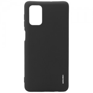 Силиконовая накладка для Samsung Galaxy A71 Monarch Black (Черная)  (11000)