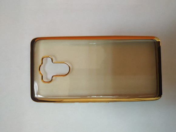 Чехол-накладка для Xiaomi Redmi 4 Pro прозрачная с золотой рамкой