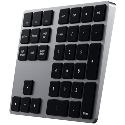 Цифровая клавиатура Satechi Aluminum Extended Keypad (ST-XLABKM) Bluetooth Space Gray (Серый космос)