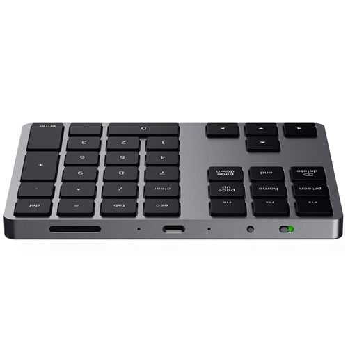 Цифровая клавиатура Satechi Aluminum Extended Keypad (ST-XLABKM) Bluetooth Space Gray (Серый космос)