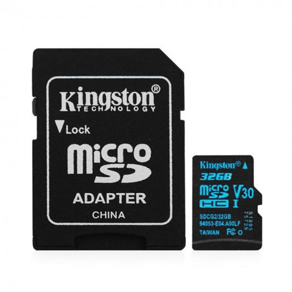 Карта памяти Kingston microSDHC UHS-I U3 32GB Class10 Canvas Go (SDCG2/32GB)