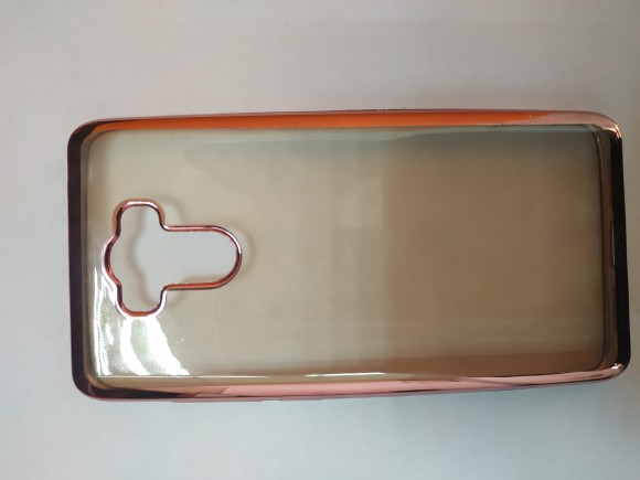 Чехол-накладка для Xiaomi Redmi 4 Pro прозрачная с розовой рамкой