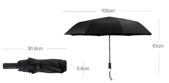 Зонт Xiaomi LSD Umbrella (Black) Черный Зонт Xiaomi LSD Umbrella (Black) Черный