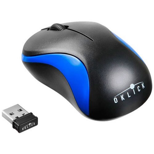 Беспроводная мышь Oklick 605SW USB оптическая Black/Blue (Черно-синяя)