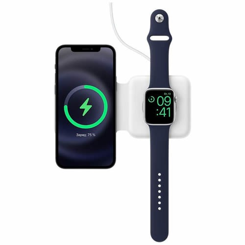 Беспроводная зарядная станция Apple MagSafe Duo Charger, 14W White (Белый) MHXF3
