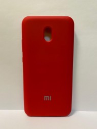 Силиконовая накладка для xiaomi redmi 8А с логотипом Mi (Красная)