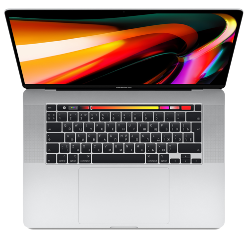 Apple MacBook Pro 16 with Retina display and Touch Bar Late 2019 Intel Core i7 2600MHz 16 3072x1920 16GB 512GB SSD DVD AMD Radeon Pro 5300M 4GB Wi Fi Bluetooth macOS MVVL2RU A Silver Unotechno.ru