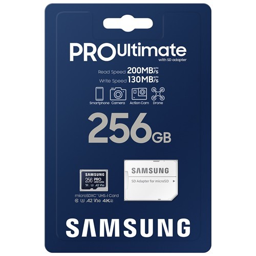 Карта памяти MicroSDXC Samsung PRO Ultimate 256Gb (MB-MY256SA)