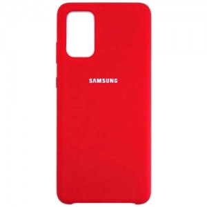 Силиконовая накладка для Samsung Galaxy S20+ с логотипом Red (Красная)   (9408)