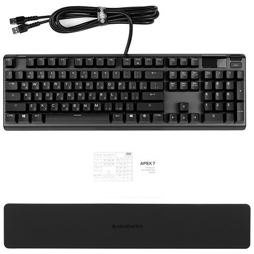 Клавиатура SteelSeries Apex 7 (Red Switch) Gamer USB Black (Черная)